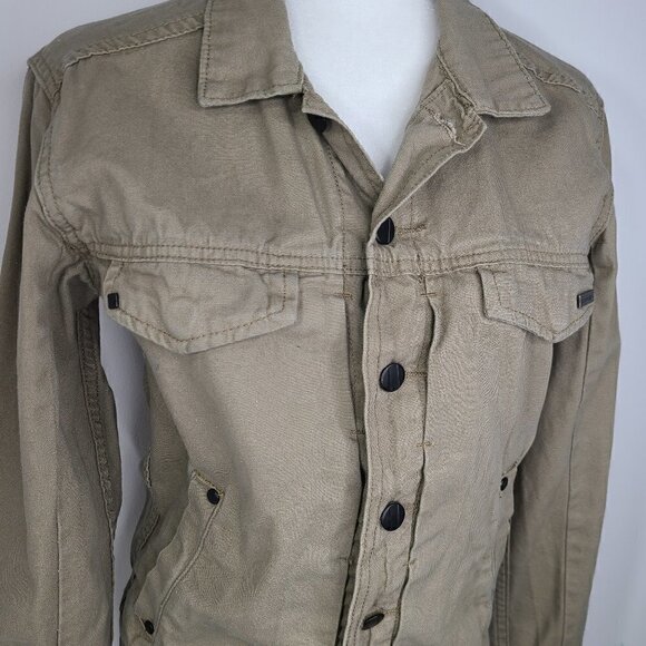 Comune Braydon Szafranski  Military Green Lightweight Denim Jacket - Picture 6 of 12